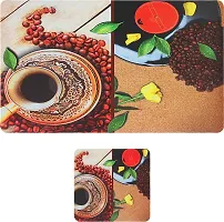 Attractive Brown Rectangular Pack of 6 Table Placemat with Coasters-thumb2