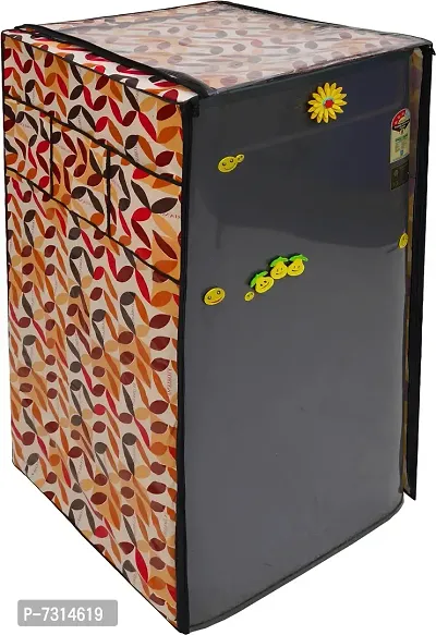 Attractive Polyester Brown Refrigerator Cover-thumb3