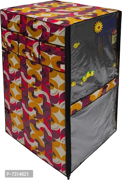 Attractive Polyester Golden Refrigerator Cover