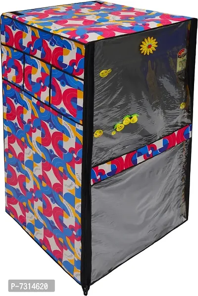 Attractive Polyester Blue Refrigerator Cover