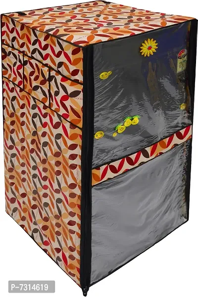 Attractive Polyester Brown Refrigerator Cover-thumb0