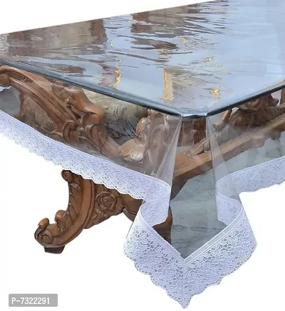 Stylish Fancy Designer Waterproof Dining Table Cover 60X108 Inches White-thumb3