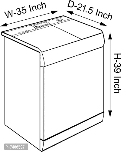 Designer Polyester Semi-Automatic Washing Machine Cover-thumb3