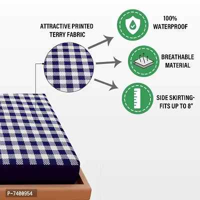 Comfortable Terry Cotton Waterproof Dust-Proof Mattress Cover for Single Size Bed-thumb4