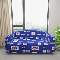 Classic Polyester Spandex Sofa Cover , Printed Big Elasticity Cover for Couch and Recliner , Flexible Stretch Sofa Slipcover for Three Seater (185-230cm)-thumb2