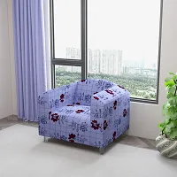 Classic Polyester Spandex Sofa Cover , Printed Big Elasticity Cover for Couch and Recliner , Flexible Stretch Sofa Slipcover for Single Seater (90-145cm)-thumb1