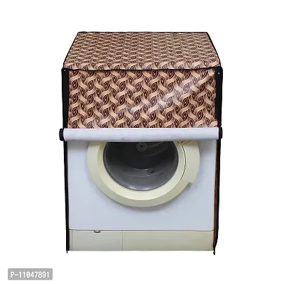 Lithara PVC Front Load Fully Automatic Washing Machine Cover For 8 Kg, 8.2 Kg, 8.5 Kg, 9 Kg | Size : 66 x 66 x 101.6 Cm | (Multicolor Design73)