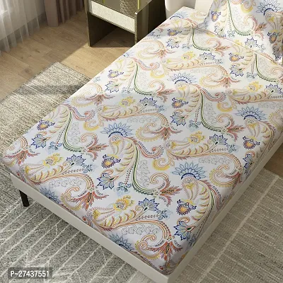 Comfortable Microfiber Printed Single Bedsheet with One Pillow Cover-thumb5