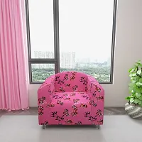 Classic Polyester Spandex Sofa Cover , Printed Big Elasticity Cover for Couch and Recliner , Flexible Stretch Sofa Slipcover for Single Seater (90-145cm)-thumb2