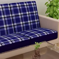 Terry Polycotton Elastic Sofa Cover 3 Seater Flexible Stretchable Sofa Seat Protector  Color  Blue  Size  23 Inch x 23 Inch   Pack of 6-thumb2