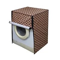 Lithara PVC Front Load Fully Automatic Washing Machine Cover For 8 Kg, 8.2 Kg, 8.5 Kg, 9 Kg | Size : 66 x 66 x 101.6 Cm | (Multicolor Design73)-thumb1