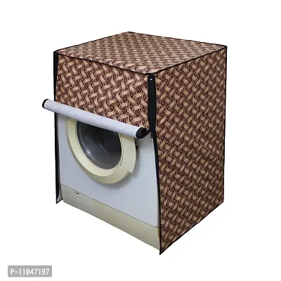 Lithara PVC Front Load Fully Automatic Washing Machine Cover For 8 Kg, 8.2 Kg, 8.5 Kg, 9 Kg | Size : 66 x 66 x 101.6 Cm | (Multicolor Design73)-thumb2