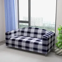 Classic Polyester Spandex Sofa Cover , Printed Big Elasticity Cover for Couch and Recliner , Flexible Stretch Sofa Slipcover for Three Seater (185-230cm)-thumb1