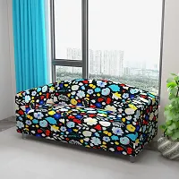 Classic Polyester Spandex Sofa Cover , Printed Big Elasticity Cover for Couch and Recliner , Flexible Stretch Sofa Slipcover for Four Seater (230-300cm)-thumb1