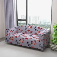 Classic Polyester Spandex Sofa Cover , Printed Big Elasticity Cover for Couch and Recliner , Flexible Stretch Sofa Slipcover for Three Seater (185-230cm)-thumb1