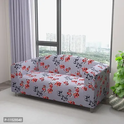 Classic Polyester Spandex Sofa Cover , Printed Big Elasticity Cover for Couch and Recliner , Flexible Stretch Sofa Slipcover for Three Seater (185-230cm)-thumb2