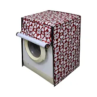 Lithara PVC Front Load Fully Automatic Washing Machine Cover For 8 Kg, 8.2 Kg, 8.5 Kg, 9 Kg | Size : 66 x 66 x 101.6 Cm | (Multicolor Design61)-thumb1