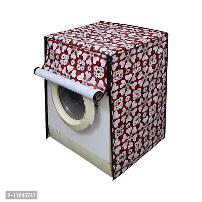 Lithara PVC Front Load Fully Automatic Washing Machine Cover For 8 Kg, 8.2 Kg, 8.5 Kg, 9 Kg | Size : 66 x 66 x 101.6 Cm | (Multicolor Design61)-thumb2