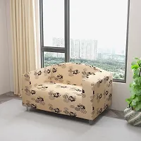 Classic Polyester Spandex Sofa Cover , Printed Big Elasticity Cover for Couch and Recliner , Flexible Stretch Sofa Slipcover for Two Seater (145-185cm)-thumb1