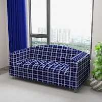 Classic Polyester Spandex Sofa Cover , Printed Big Elasticity Cover for Couch and Recliner , Flexible Stretch Sofa Slipcover for Four Seater (230-300cm)-thumb1