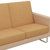 Stylish Amber 3 Layered  Waterproof Elastic Sofa Seat Cover 3 Seater Flexible Stretchable Sofa Seat Protector (Color- Beige, Size- 23 Inch x 23 Inch), Pack of 6-thumb1