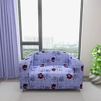 Classic Polyester Spandex Sofa Cover , Printed Big Elasticity Cover for Couch and Recliner , Flexible Stretch Sofa Slipcover for Two Seater (145-185cm)-thumb2