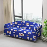 Classic Polyester Spandex Sofa Cover , Printed Big Elasticity Cover for Couch and Recliner , Flexible Stretch Sofa Slipcover for Three Seater (185-230cm)-thumb1