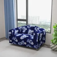 Classic Polyester Spandex Sofa Cover , Printed Big Elasticity Cover for Couch and Recliner , Flexible Stretch Sofa Slipcover for Two Seater (145-185cm)-thumb1