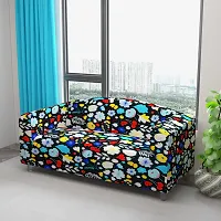 Classic Polyester Spandex Sofa Cover , Printed Big Elasticity Cover for Couch and Recliner , Flexible Stretch Sofa Slipcover for Three Seater (185-230cm)-thumb1