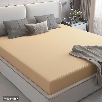 Waterproof Dust-Proof Mattress Cover For King Size Bed , Beige, 72 x 75, Terry Cotton-thumb0