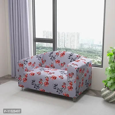 Classic Polyester Spandex Sofa Cover , Printed Big Elasticity Cover for Couch and Recliner , Flexible Stretch Sofa Slipcover for Two Seater (145-185cm)-thumb2