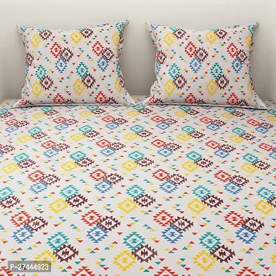 Comfortable Microfiber Printed Double Bedsheet with Two Pillow Covers-thumb4