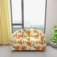 Classic Polyester Spandex Sofa Cover , Printed Big Elasticity Cover for Couch and Recliner , Flexible Stretch Sofa Slipcover for Two Seater (145-185cm)-thumb2