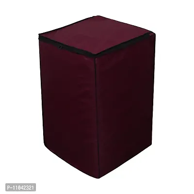 Lithara PVC Top Load Fully Automatic Washing Machine Cover For 6 kg, 6.2 Kg, 6.5 Kg, 7 Kg | Size : 58.4 x 58.4 x 88.9 Cm | (Maroon)