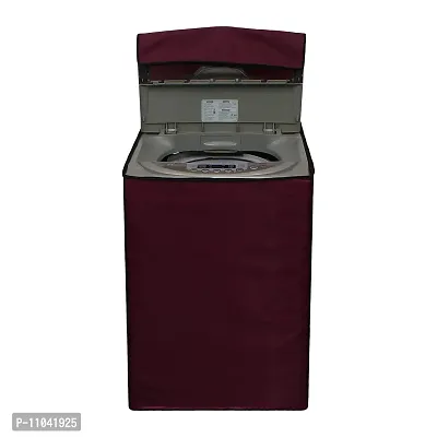 Lithara PVC Top Load Fully Automatic Washing Machine Cover For 6 kg, 6.2 Kg, 6.5 Kg, 7 Kg | Size : 58.4 x 58.4 x 88.9 Cm | (Maroon)-thumb3