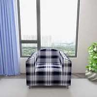 Classic Polyester Spandex Sofa Cover , Printed Big Elasticity Cover for Couch and Recliner , Flexible Stretch Sofa Slipcover for Single Seater (90-145cm)-thumb2