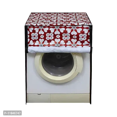 Lithara PVC Front Load Fully Automatic Washing Machine Cover For 8 Kg, 8.2 Kg, 8.5 Kg, 9 Kg | Size : 66 x 66 x 101.6 Cm | (Multicolor Design61)