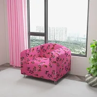 Classic Polyester Spandex Sofa Cover , Printed Big Elasticity Cover for Couch and Recliner , Flexible Stretch Sofa Slipcover for Single Seater (90-145cm)-thumb1