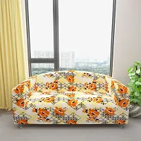 Classic Polyester Spandex Sofa Cover , Printed Big Elasticity Cover for Couch and Recliner , Flexible Stretch Sofa Slipcover for Four Seater (230-300cm)-thumb2