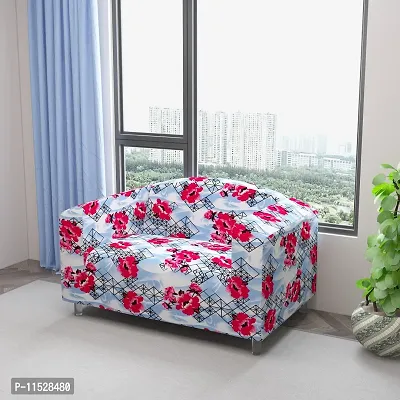 Classic Polyester Spandex Sofa Cover , Printed Big Elasticity Cover for Couch and Recliner , Flexible Stretch Sofa Slipcover for Two Seater (145-185cm)-thumb2