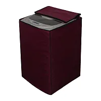 Lithara PVC Top Load Fully Automatic Washing Machine Cover For 6 kg, 6.2 Kg, 6.5 Kg, 7 Kg | Size : 58.4 x 58.4 x 88.9 Cm | (Maroon)-thumb1