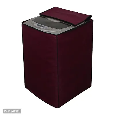 Lithara PVC Top Load Fully Automatic Washing Machine Cover For 6 kg, 6.2 Kg, 6.5 Kg, 7 Kg | Size : 58.4 x 58.4 x 88.9 Cm | (Maroon)-thumb2