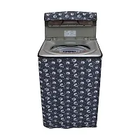 Lithara PVC Top Load Fully Automatic Washing Machine Cover For 7 Kg, 7.2 Kg, 7.5 Kg, 8 Kg | Size : 58.4 x 58.4 x 88.9 Cm | (Multicolor Design05)-thumb2