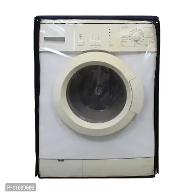 Lithara PVC Front Load Fully Automatic Washing Machine Cover For 7 Kg, 7.2 Kg, 7.5 Kg, 8 Kg | Size : 58.4 x 58.4 x 88.9 Cm | (Navy Blue)-thumb3