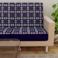 Terry Polycotton Elastic Sofa Cover 3 Seater Flexible Stretchable Sofa Seat Protector  Color  Blue  Size  23 Inch x 23 Inch   Pack of 6-thumb3