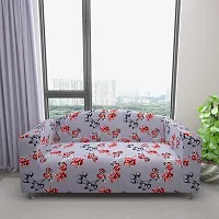 Classic Polyester Spandex Sofa Cover , Printed Big Elasticity Cover for Couch and Recliner , Flexible Stretch Sofa Slipcover for Three Seater (185-230cm)-thumb2