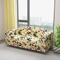 Classic Polyester Spandex Sofa Cover , Printed Big Elasticity Cover for Couch and Recliner , Flexible Stretch Sofa Slipcover for Four Seater (230-300cm)-thumb1