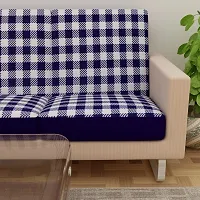 Terry Polycotton Elastic Sofa Cover 3 Seater Flexible Stretchable Sofa Seat Protector  Color  Blue  Size  23 Inch x 23 Inch   Pack of 6-thumb3