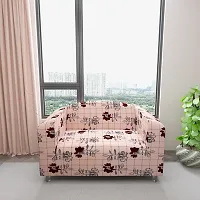 Classic Polyester Spandex Sofa Cover , Printed Big Elasticity Cover for Couch and Recliner , Flexible Stretch Sofa Slipcover for Two Seater (145-185cm)-thumb2