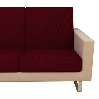 Stylish Amber Waterproof Elastic Sofa Seat Cover 3 Seater Flexible Stretchable Sofa Seat Protector (Color- Maroon, Size- 23 Inch x 23 Inch), Pack of 6-thumb2